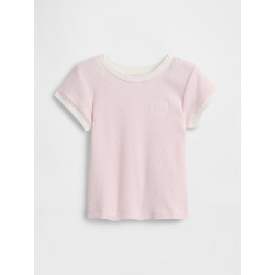 GAP Baby žebrované tričko s logem Růžová – Hledejceny.cz