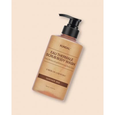 Kundal sprchový peeling Scrub Body Wash Leather Iris 500 ml – Hledejceny.cz