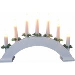 M.A.T. GROUP Svícen vánoční el. 7 svíček,teplá BÍ,oblouk,dřev.BÍ,do zásuvky – Zbozi.Blesk.cz