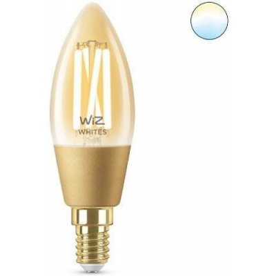 WiZ LED žárovka filament amber E14 C35 4,9W 370lm 2000-5000K IP20, stmívatelná