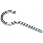 Hák prádelní s vrutem, 80x4,8mm, Zn – Zboží Mobilmania