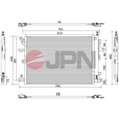 Kondenzátor, klimatizace JPN 60C9148-JPN (60C9148JPN) – Zbozi.Blesk.cz