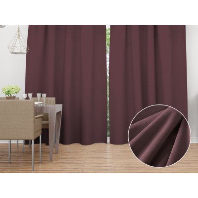 Biante Sametový závěs Velvet Premium SVP-019 Hnědofialový - šířka 135 cm 135x140 cm – Hledejceny.cz