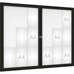 PROCITY Venkovní elegantní vitrína Tradition, 18 x A4 dvoukřídlá, černá | Zboží Auto