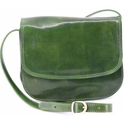 Arteddy dámská velká kožená kabelka lovecká zelená – Zboží Mobilmania