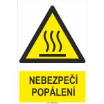 Nebezpečí popálení ISO 7010 samolepící vinylová fólie 150x100 mm – Zboží Dáma