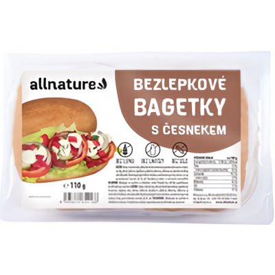 ALLNATURE Bezlepkové bagetky s česnekem 110 g – Zboží Dáma