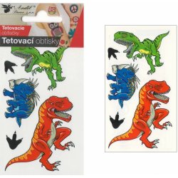 Anděl Přerov Tetovací obtisky barevné pro děti Dinosauři 10,5 x 6 cm