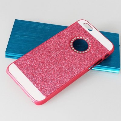 Pouzdro SES Plastové ochranné se třpytky Apple iPhone 6/6S - tmavě růžové – Zboží Mobilmania
