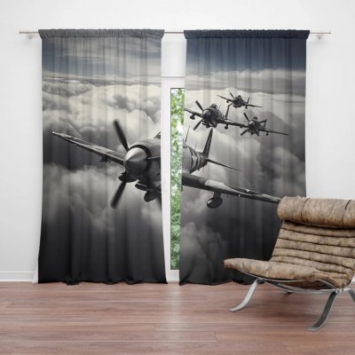 Sablio Závěs Stíhací letadla: 2ks 140x250cm – Hledejceny.cz