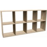 Topeshop MALAX 2X4 SONOMA Knihovna do obývacího pokoje – Sleviste.cz