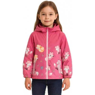 Dívčí šusťáková přechodová bunda Liška růžová – Hledejceny.cz