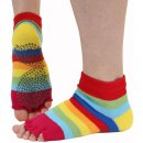 ToeToe JOGA NO FINGER trainer bezprstové ponožky protiskluzové rainbow duha