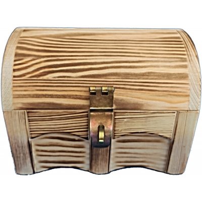Pokladnička Truhla dřevěná 21x16x16 cm bez otvoru opalovaná Bez visacího zámku – Zboží Mobilmania