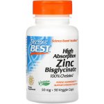 Doctor's Best High Absorption Zinc Bisglycinate 50 mg 90 rostlinných kapslí – Hledejceny.cz