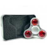 Stříbrný fidget spinner HQ červený diamant – Zboží Mobilmania
