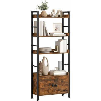 Knihovna Vasagle Selmon 60 cm hnědá/černá – Zboží Mobilmania