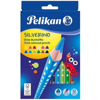 Pastelky Silverino silné 12ks - Pelikan – Hledejceny.cz