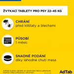 AdTab 900 mg žvýkací tablety pro psy 22-45 kg 1 tbl – Zboží Dáma