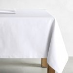 Prem bavlna hotelový ubrus Marvin se saténovou vazbou hladká jednobarevná bílá 120x160cm (obdélník) – Zbozi.Blesk.cz