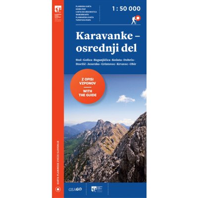 PZS Slovenia Karavanky střed - turistická mapa