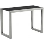 Royal Botania Odkládací stolek vyšší Ninix, 83x40x56 cm, rám broušená ocel, deska keramika černá – Hledejceny.cz