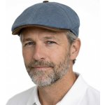 Fiebig Headwear since 1903 Retro bekovka 6-panel od Fiebig bavlna modrý kanvas a kůže 56 cm – Hledejceny.cz