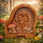 Dřevěná pokladnička ježek – Zboží Dáma