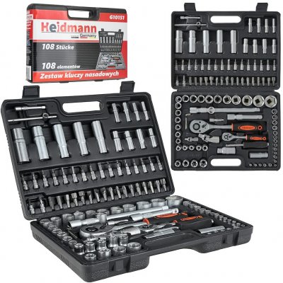 GEKO gola sada 108 dílná 1/4"+1/2" CrV G10151 – Zboží Dáma