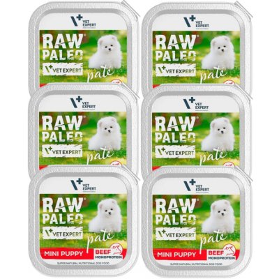 Vetexpert Raw Paleo Puppy Mini hovězí 6 x 150 g – Sleviste.cz