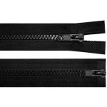 Prima-obchod Zip kostěný No 5 dělitelný 2 jezdce / dvoucestný 70 cm bundový, barva 322 černá – Zboží Mobilmania