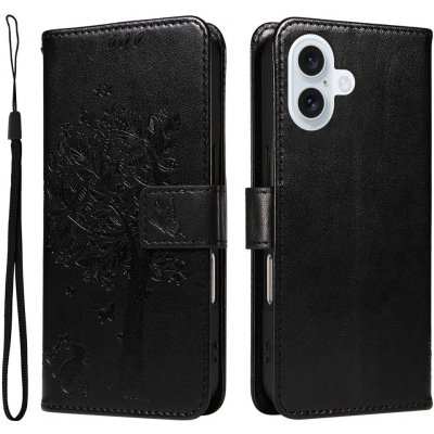 Trees knížkové pouzdro na iPhone 17 - černé – Zboží Mobilmania