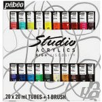 Studio Acrylic sada 20 × 20 ml   štetec – Zboží Dáma
