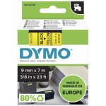 DYMO páska D1 9mm x 7m, černá na žluté, 40918, S0720730