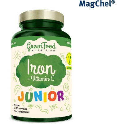 GreenFood Nutrition Junior Železo + Vitamín C 90 kapslí – Hledejceny.cz