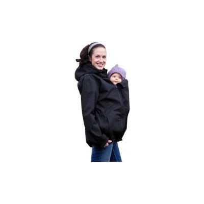 Šanami softshellová bunda pro nošení dětí a těhotné 3v1 černá – Zboží Mobilmania