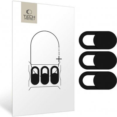 Tech‑Protect Cam Fit+ 3‑Pack – nalepovací krytka webkamery pro notebooky – Zboží Mobilmania