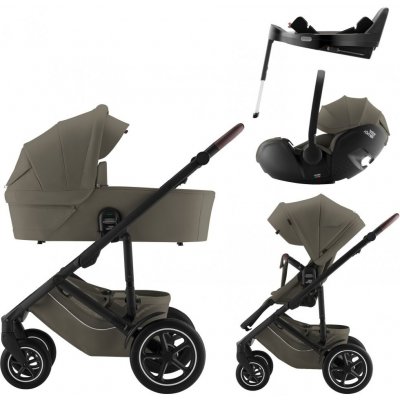 Britax Set Smile 5Z + korba + autosedačka Baby-Safe PRO + Vário Base 5Z 2024 Lux Urban Olive