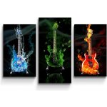 Sablio Obraz - 3-dílný Kytary - 75x50 cm – Hledejceny.cz