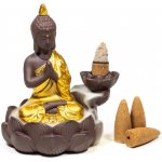 Ancient Wisdom Stojánek na vonné kužely Tekoucí dým Buddha – Zboží Dáma