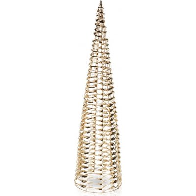 Home Styling Decoration Svítící vánoční stromek kužel 80 cm, zlatý, 80 LED – Hledejceny.cz