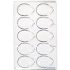 Pečicí forma Martellato Polykarbonátová forma na polovinu čokoládového vejce 10 ksx25g 44x64 mm 20U064N Half Egg Moulds