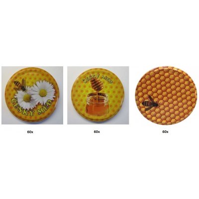 Med od Jirky Speciální SET 3x60 víček TO82 pro menší včelaře - 2,772 Kč / 1 víčko – Zboží Mobilmania