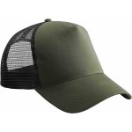Beechfield Síťovaná Snapback Trucker zelená olivová černá – Zboží Dáma