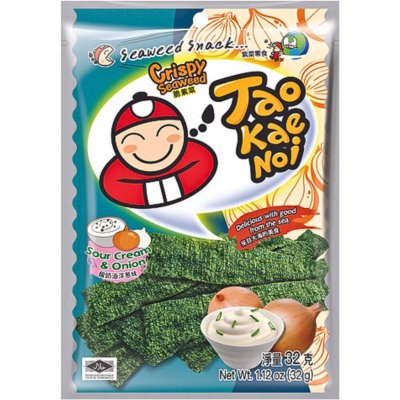 Tao Kae Noi Crispy chipsy z mořských řas Sour Cream & Onion 32g – Hledejceny.cz