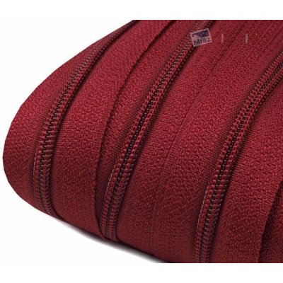 Zip spirálový vínový, metráž – Sleviste.cz