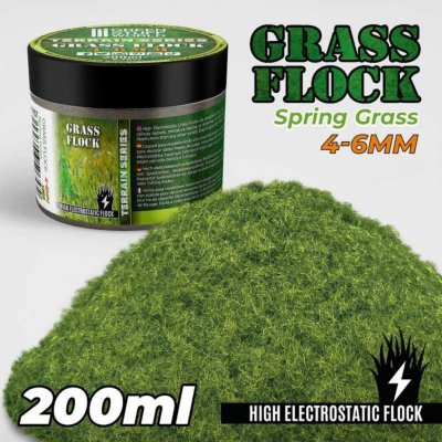 Green Stuff World Static Grass Flock 4-6mm SPRING GRASS 200 ml – Zboží Dáma