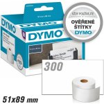 Dymo 89mm x 51mm, bílé, 300 etiket, S0929100 – Zboží Dáma