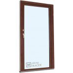 Kömmerling balkonové dveře 70 AD OS pravé ořech/ořech 90 x 210 cm oboustranná klika + FAB + hliníkový práh – Hledejceny.cz
