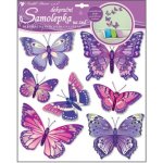 Anděl 10162 Samolepky na zeď motýli fialoví 38x31 cm – Zboží Dáma
